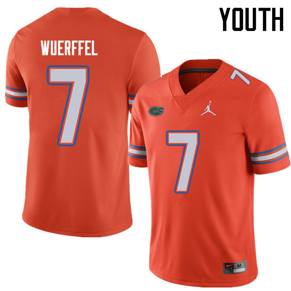 Jordan Brand Youth #7 Danny Wuerffel Florida Gators College Football Jerseys Sale-Orange